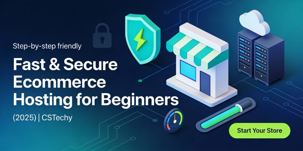 Fast & Secure Ecommerce Hosting for Beginners (2025) | CSTechy